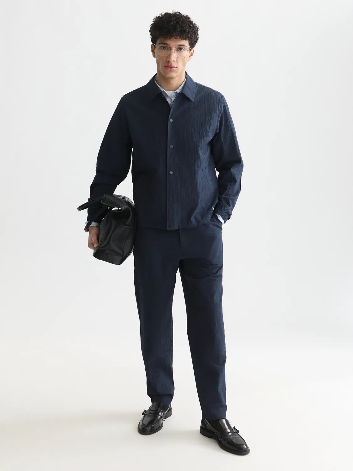 Crinkled Cotton-Blend Coach Jacket