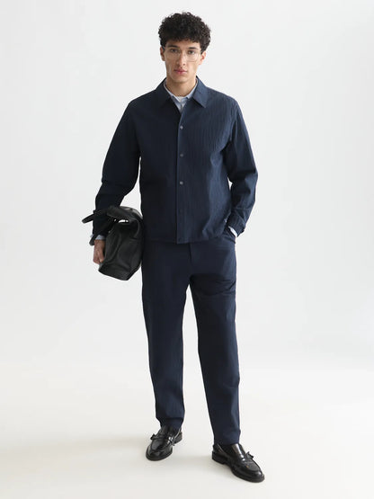 Crinkled Cotton-Blend Coach Jacket