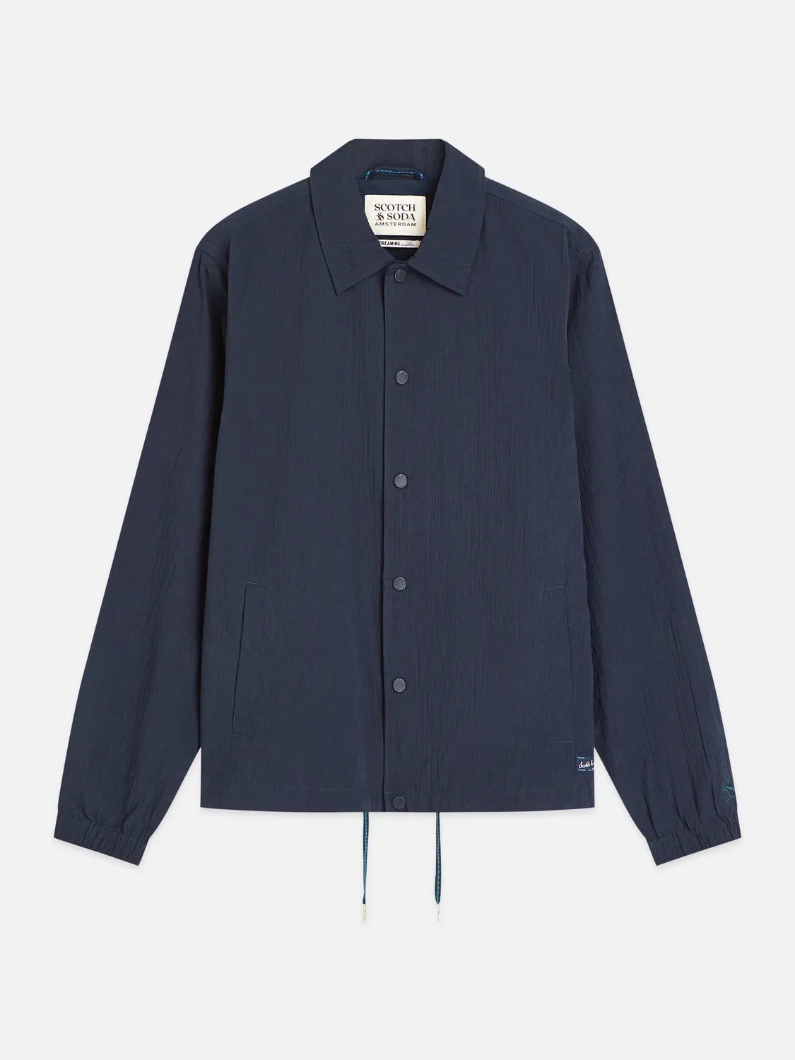 Crinkled Cotton-Blend Coach Jacket