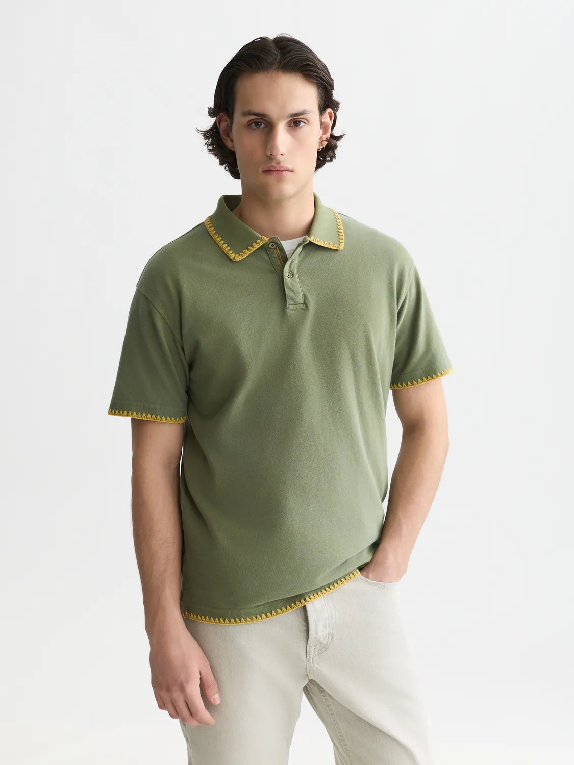 Pique Worked-Out Relaxed-Fit Polo