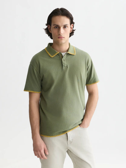 Pique Worked-Out Relaxed-Fit Polo