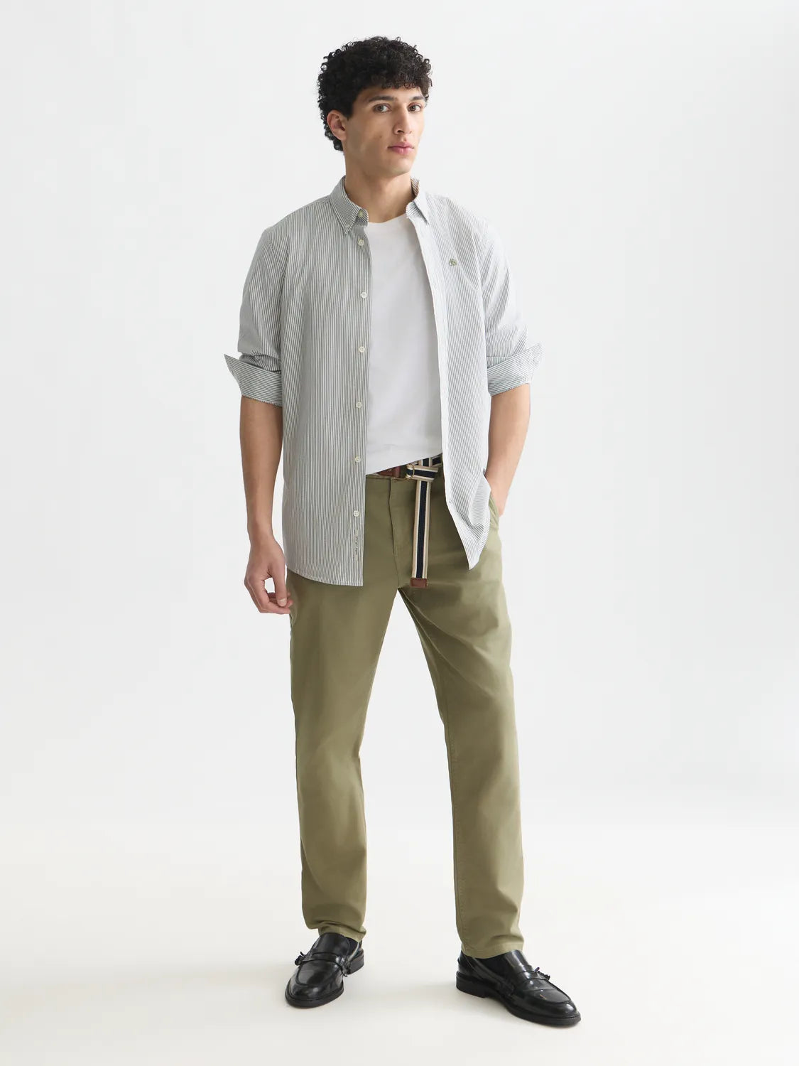 Warren Cotton Blend Twill Belted Chino
