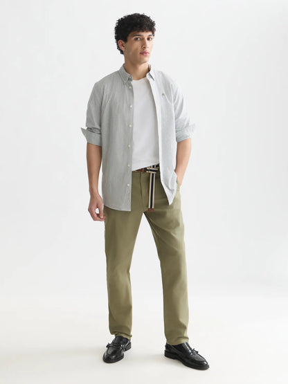 Warren Cotton Blend Twill Belted Chino