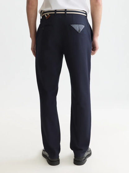 Warren Cotton Blend Twill Belted Chino