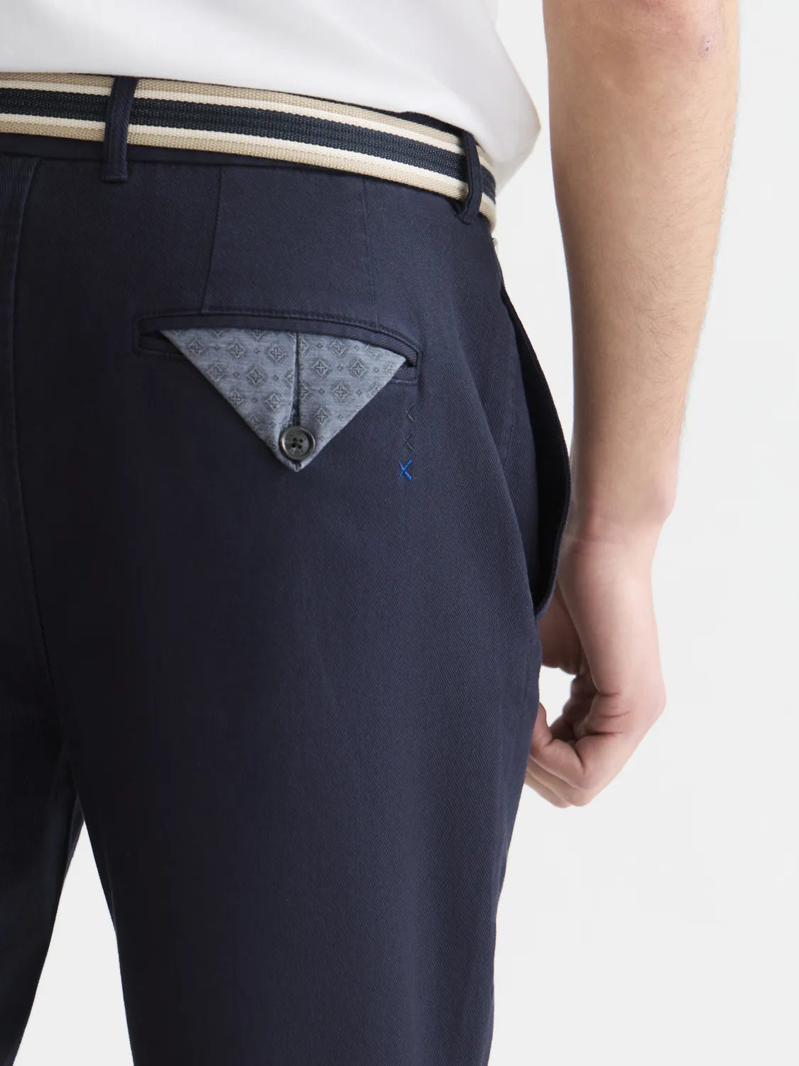 Warren Cotton Blend Twill Belted Chino