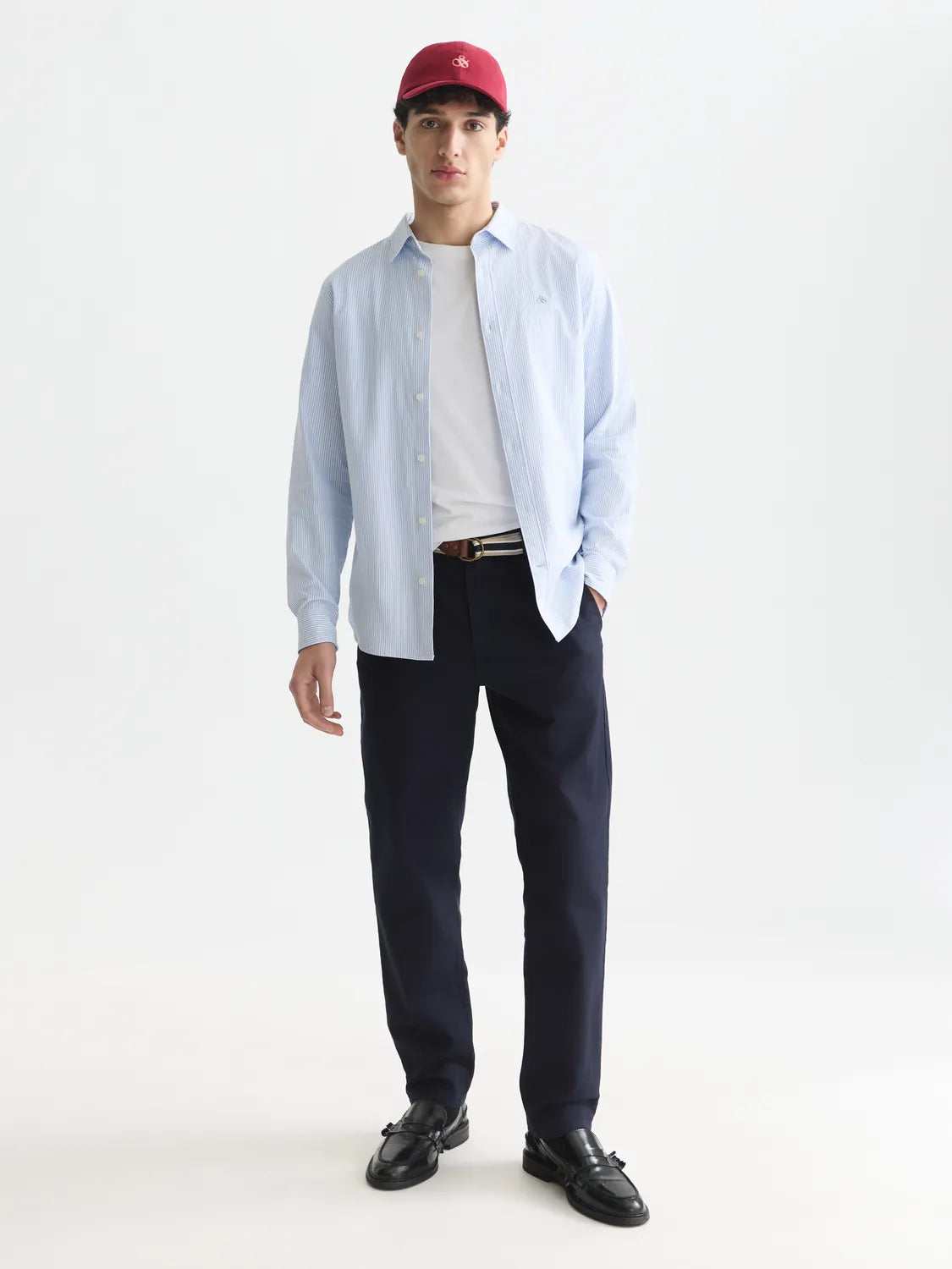 Warren Cotton Blend Twill Belted Chino