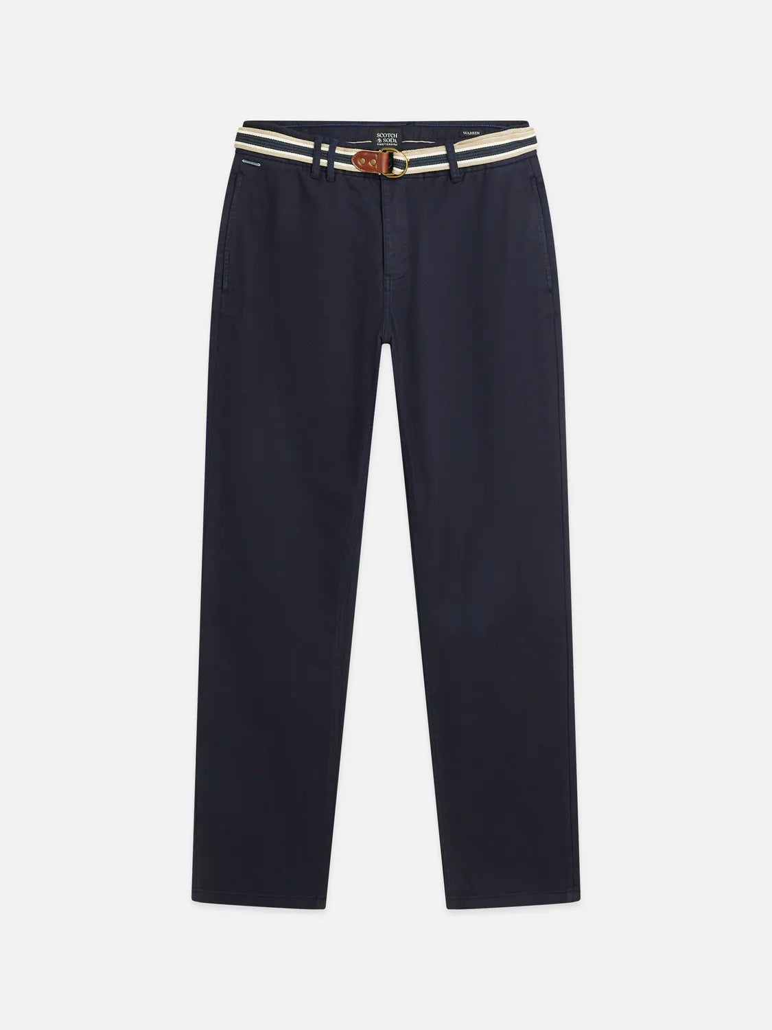 Warren Cotton Blend Twill Belted Chino
