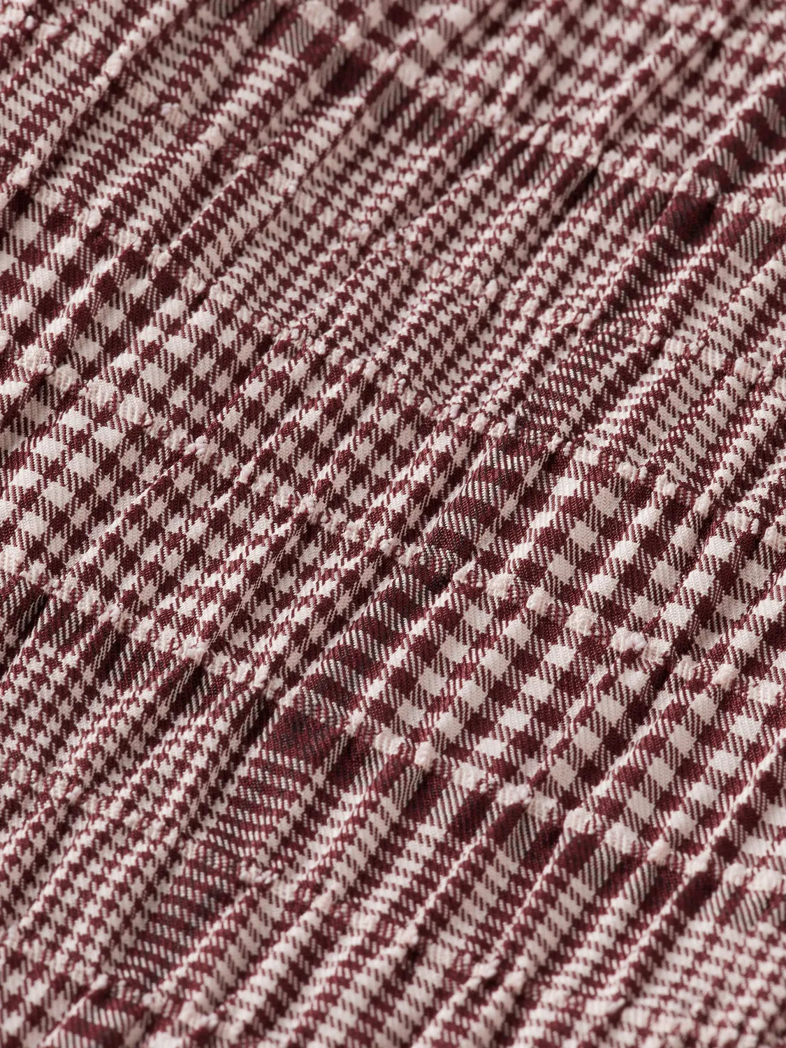 Rose High-Rise Wide-Leg Prince Of Wales Seersucker Pant