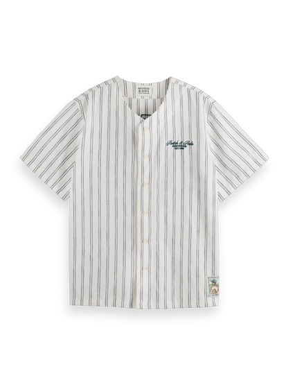 Relaxed-Fit Baseball Short Sleeve Shirt