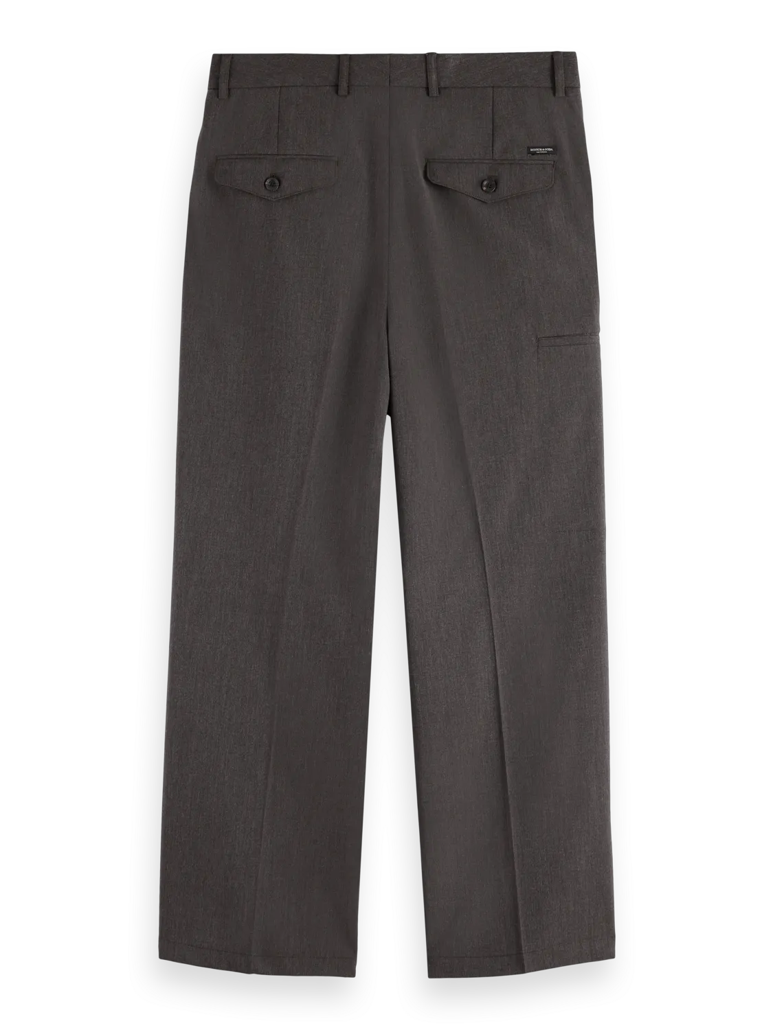 Pocket Detail Wide Fit Melange Chino