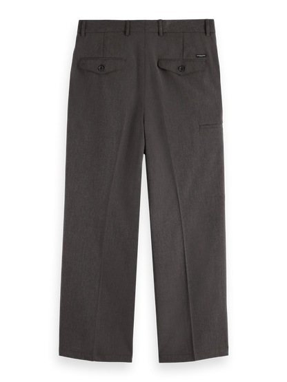 Pocket Detail Wide Fit Melange Chino