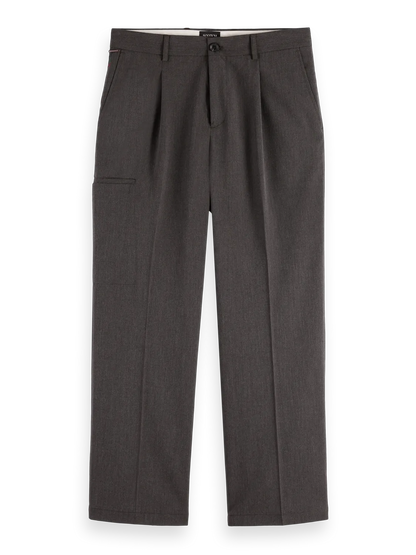 Pocket Detail Wide Fit Melange Chino