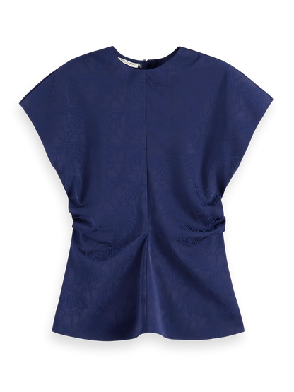 Satin Jacquard Top