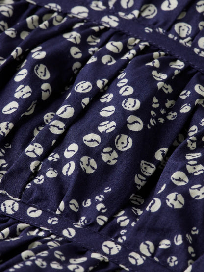 Geometric Gathered Cotton Top