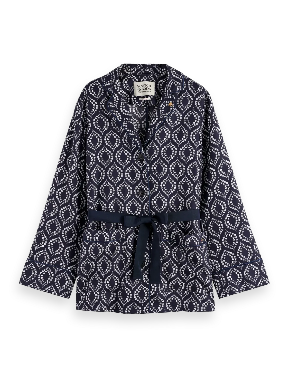 Geometric Printed Pyjama Blazer