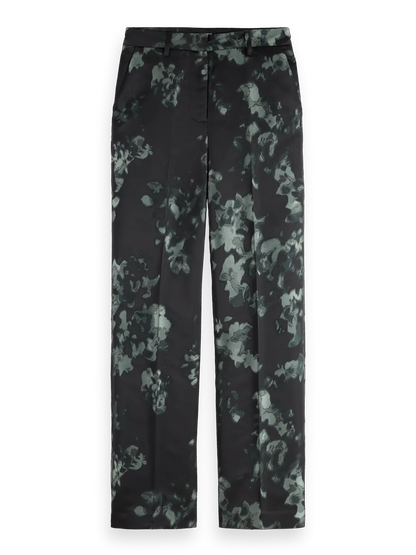 Ripple Floral Jacquard Straight Leg Pant