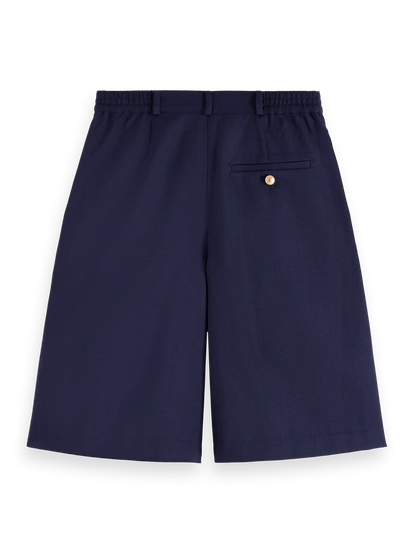 Gabardine Twill Pleated Short