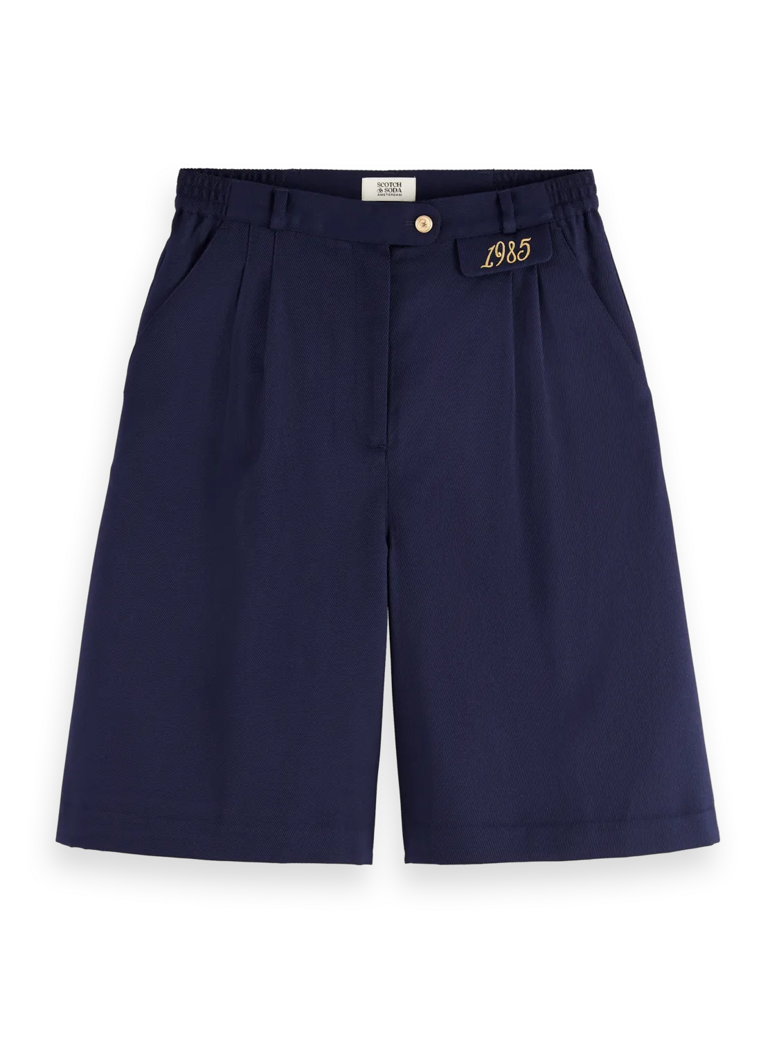 Gabardine Twill Pleated Short