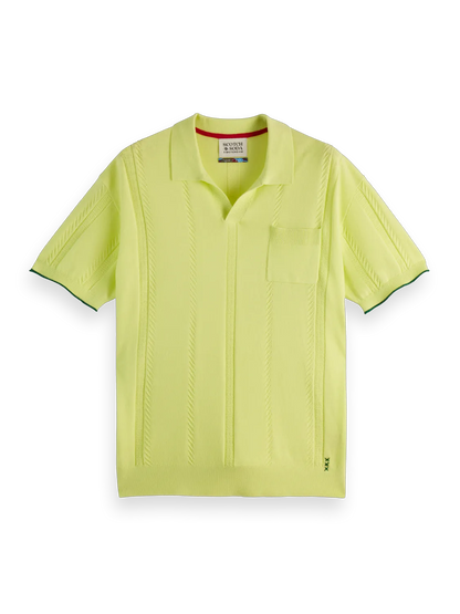 V-Neck Relaxed Fit Knit Polo