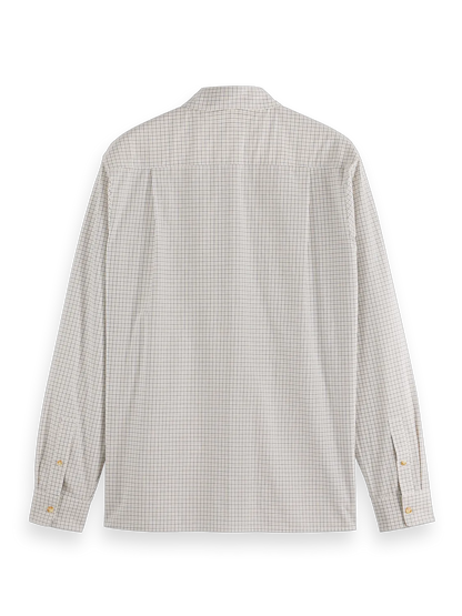Relaxed Fit Yarn-Dyed Micro-Check Shirt