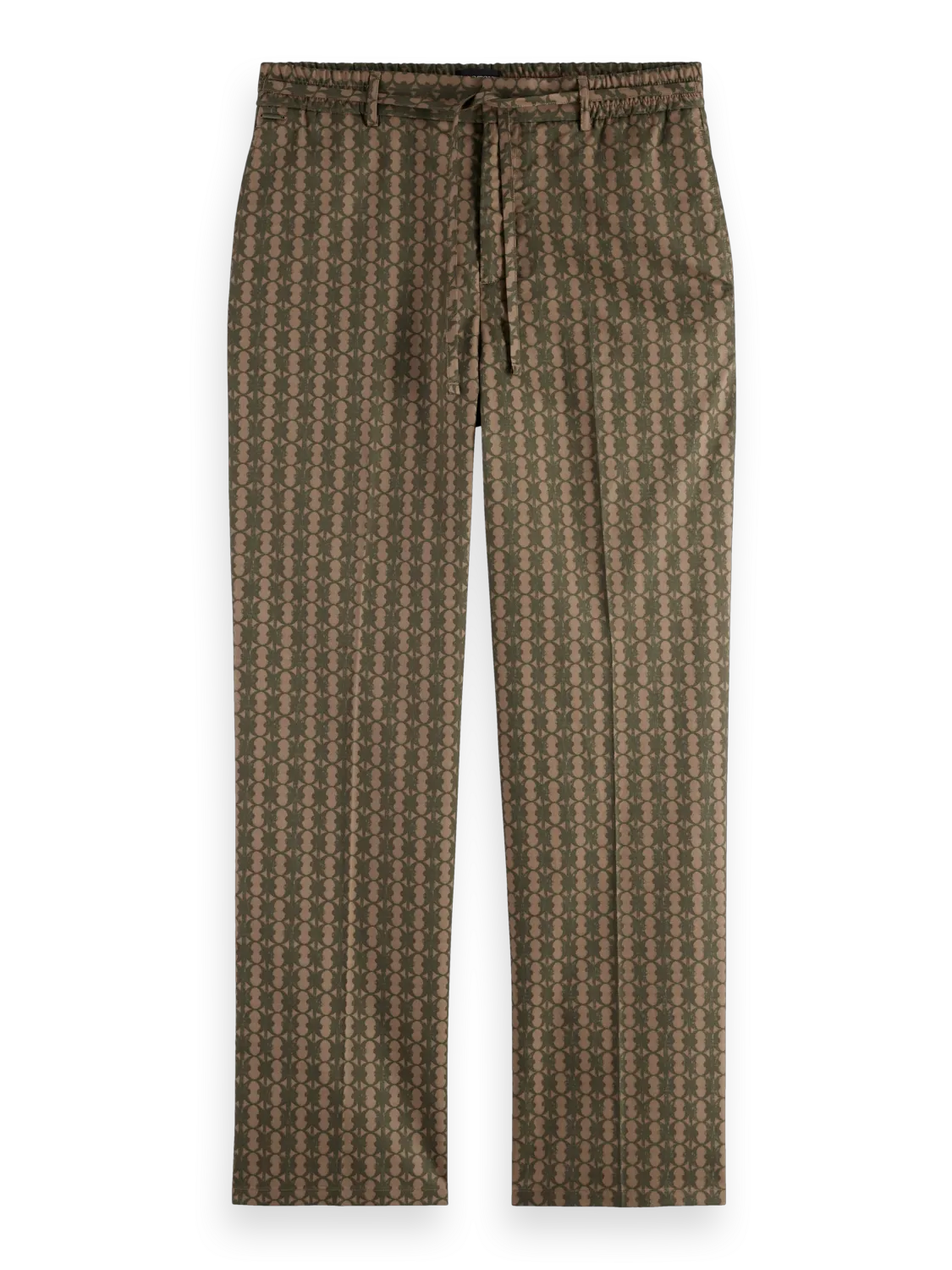 Straight Fit Printed Cotton-Blend Jogger