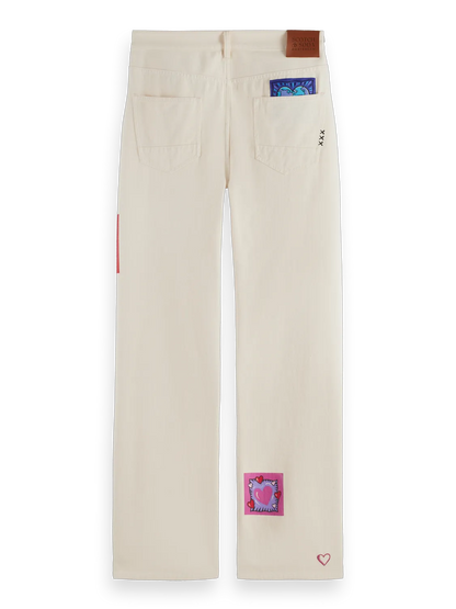 Scotch & Soda x Burton Morris Unisex Straight Leg Jeans | Ecru Love