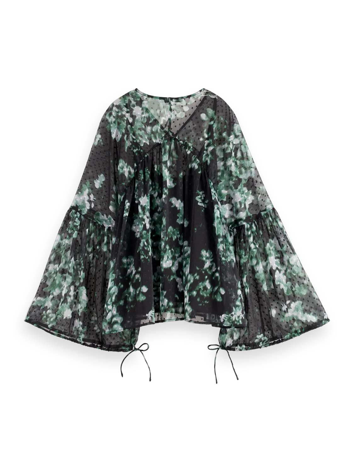 Floral Printed Fil Coupe Top