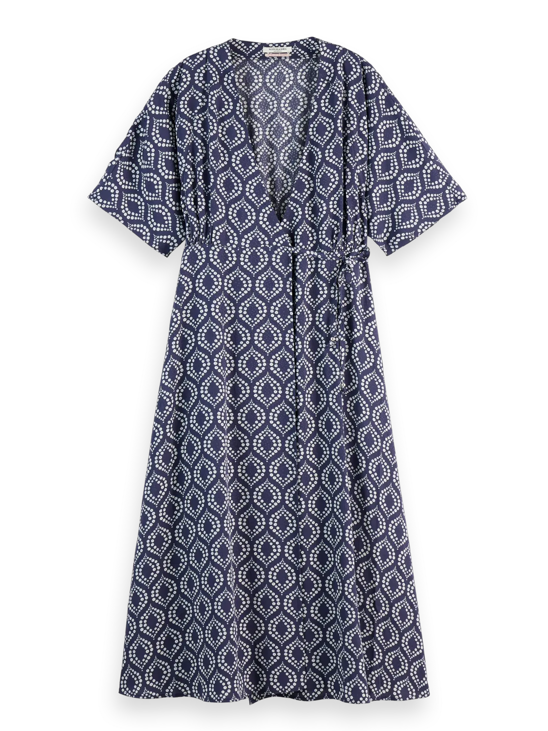 Jacquard Midi Wrap Dress