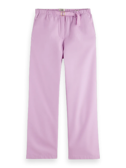 Ezra High-Rise Wide-Leg Belted Pant