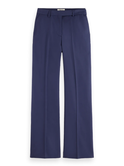Edie Tailored Wide-Leg Fixed Belt Pant