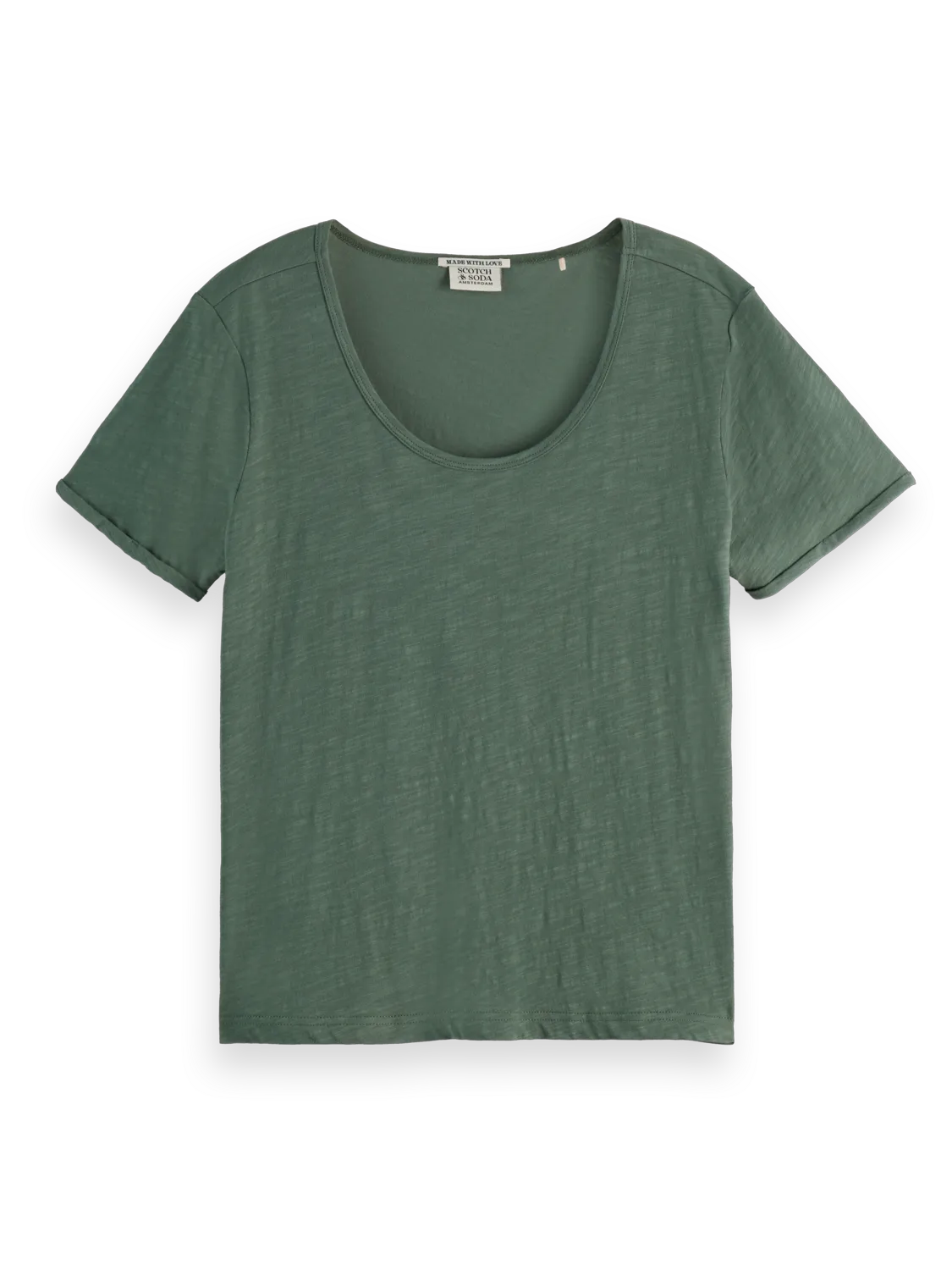 U-Neck Slub Regular Fit T-Shirt