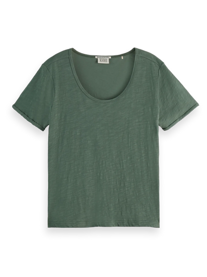 U-Neck Slub Regular Fit T-Shirt