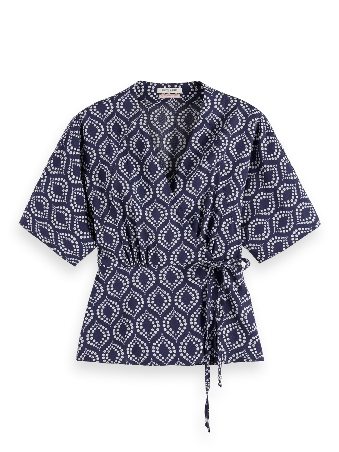 Jacquard Wrap Top