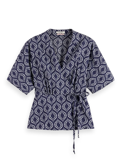 Jacquard Wrap Top