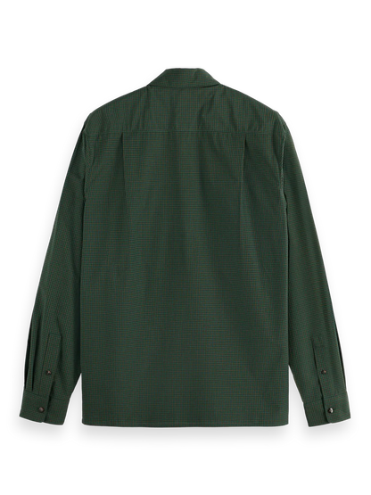 Relaxed Fit Yarn-Dyed Micro-Check Shirt
