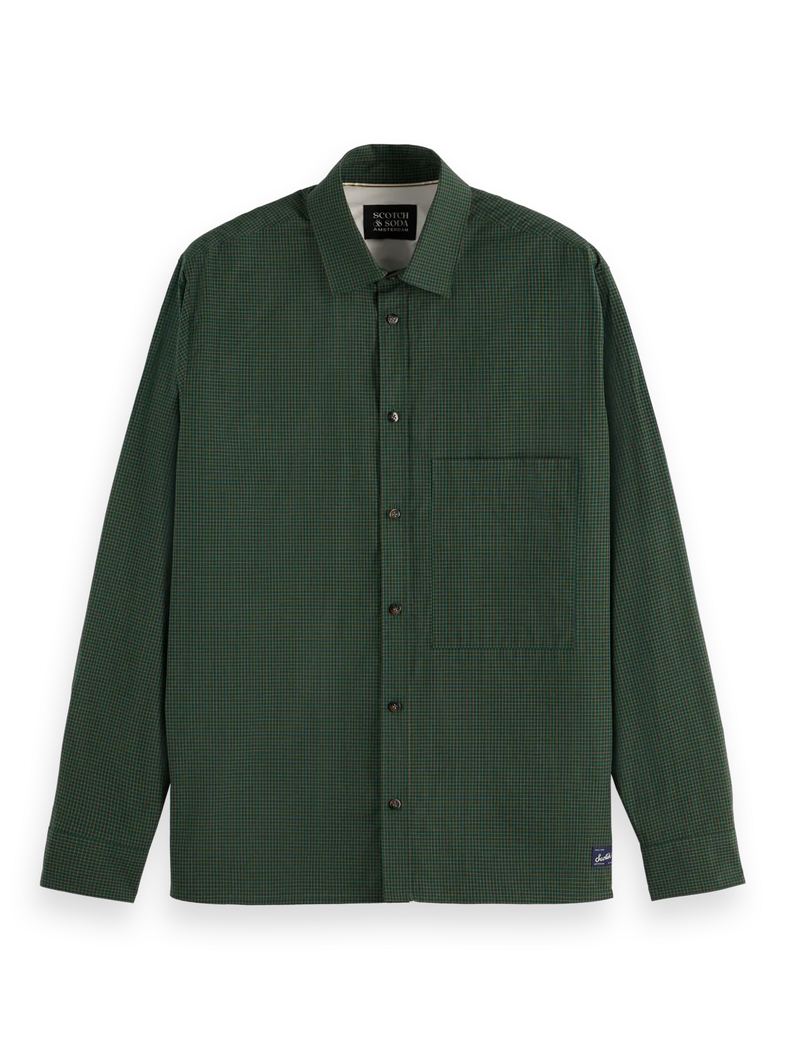 Relaxed Fit Yarn-Dyed Micro-Check Shirt