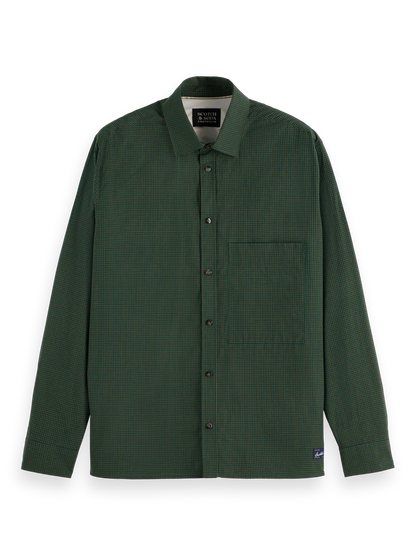 Relaxed Fit Yarn-Dyed Micro-Check Shirt