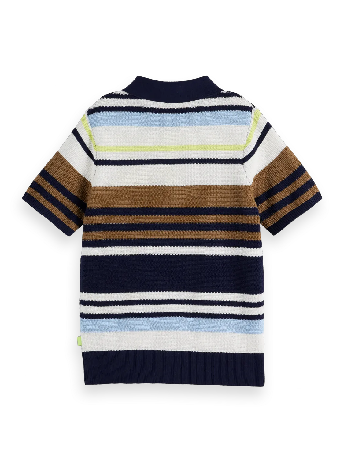 Boys' Structured Striped Knit Polo