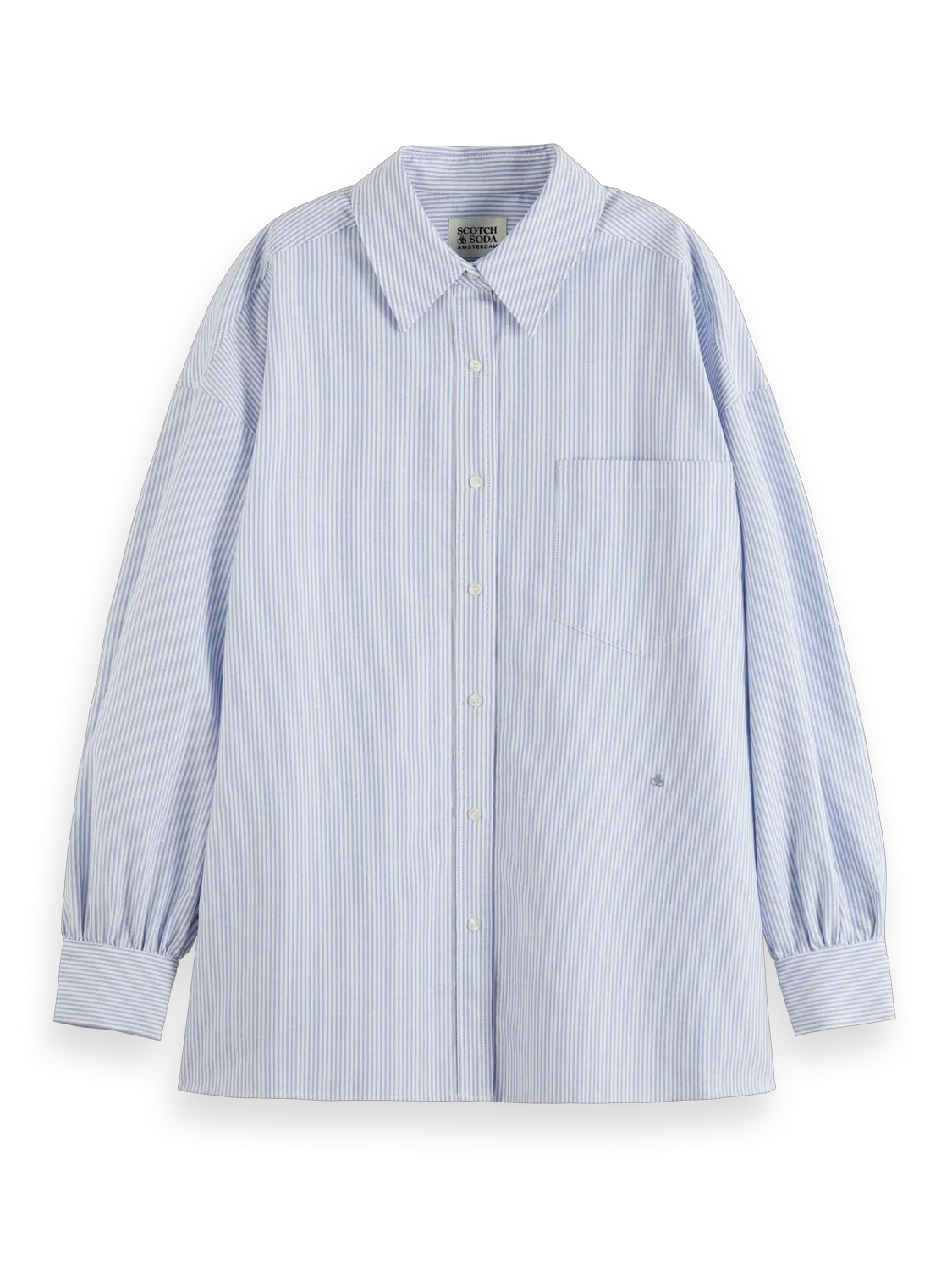 Essentials — Girlfriend Striped Oxford Shirt