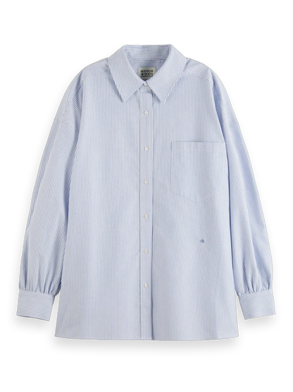 Essentials — Girlfriend Striped Oxford Shirt