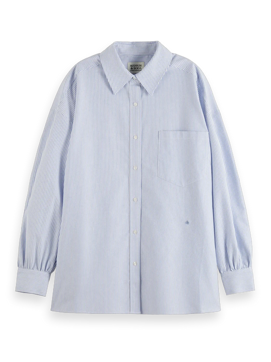 Essentials — Girlfriend Striped Oxford Shirt