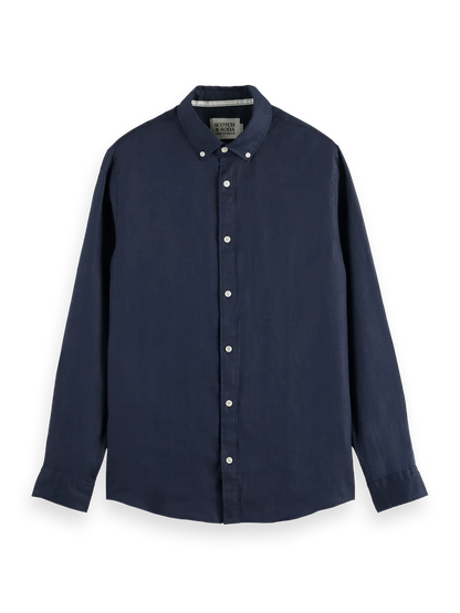 Essentials — Linen Long Sleeve Button-Down Shirt