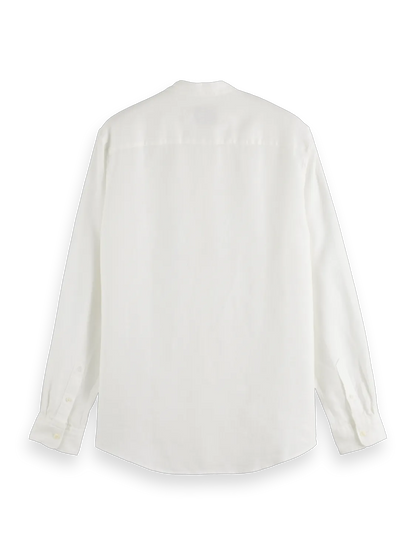 Essentials — Linen Stand Up Collar Shirt