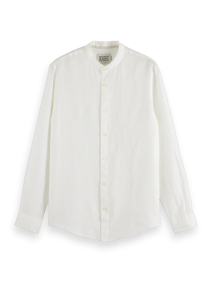 Essentials — Linen Stand Up Collar Shirt