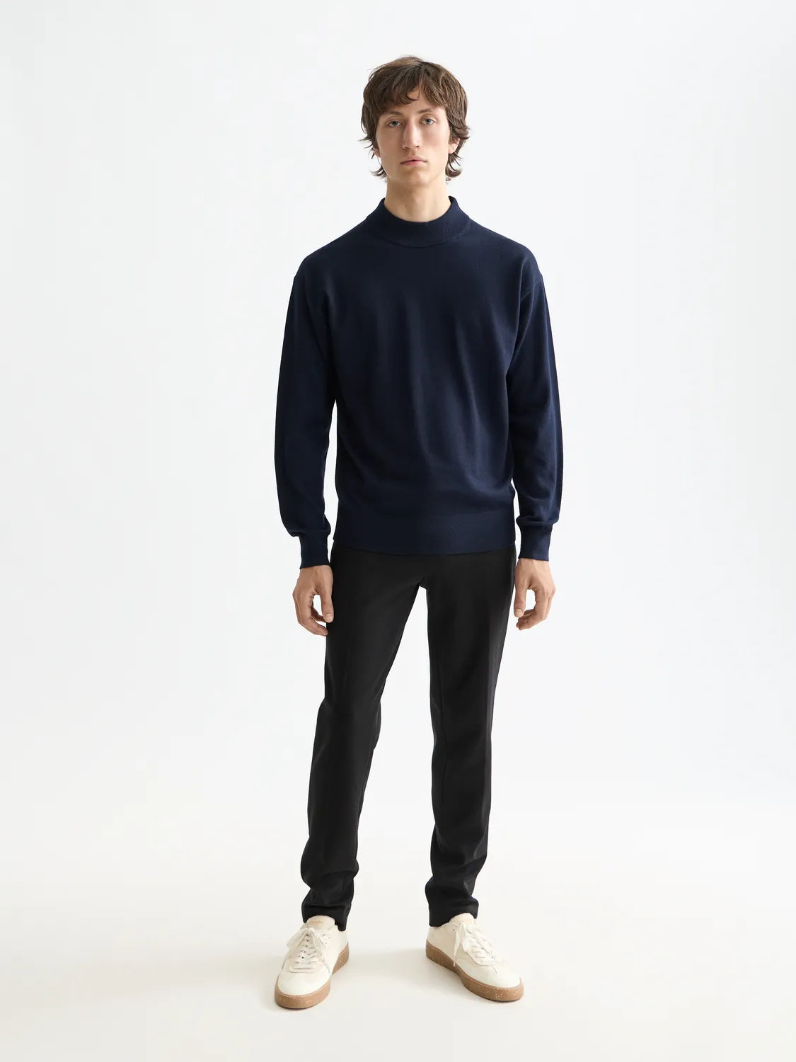 Core - Dropped Shoulder Mock Neck Pullover