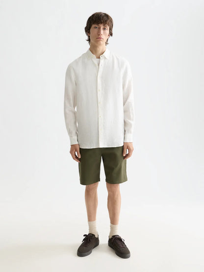 Essentials — Linen Long Sleeve Button-Down Shirt
