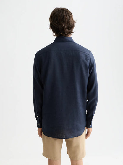 Essentials — Linen Long Sleeve Button-Down Shirt