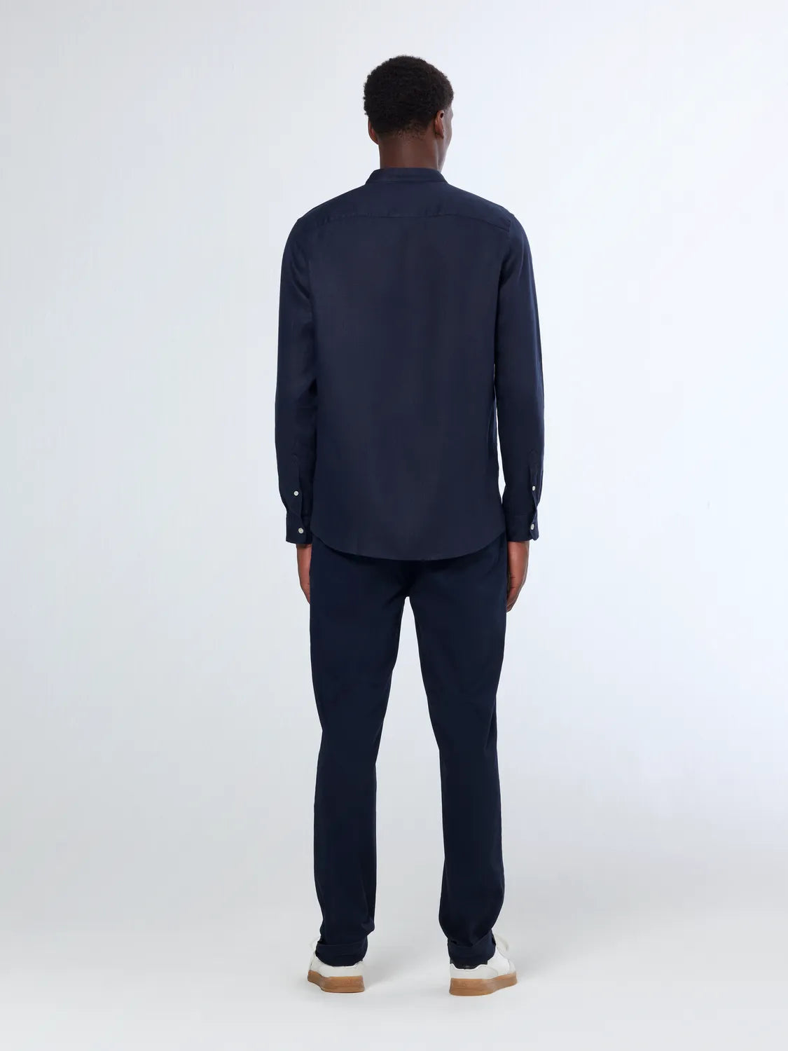 Essentials — Linen Stand Up Collar Shirt