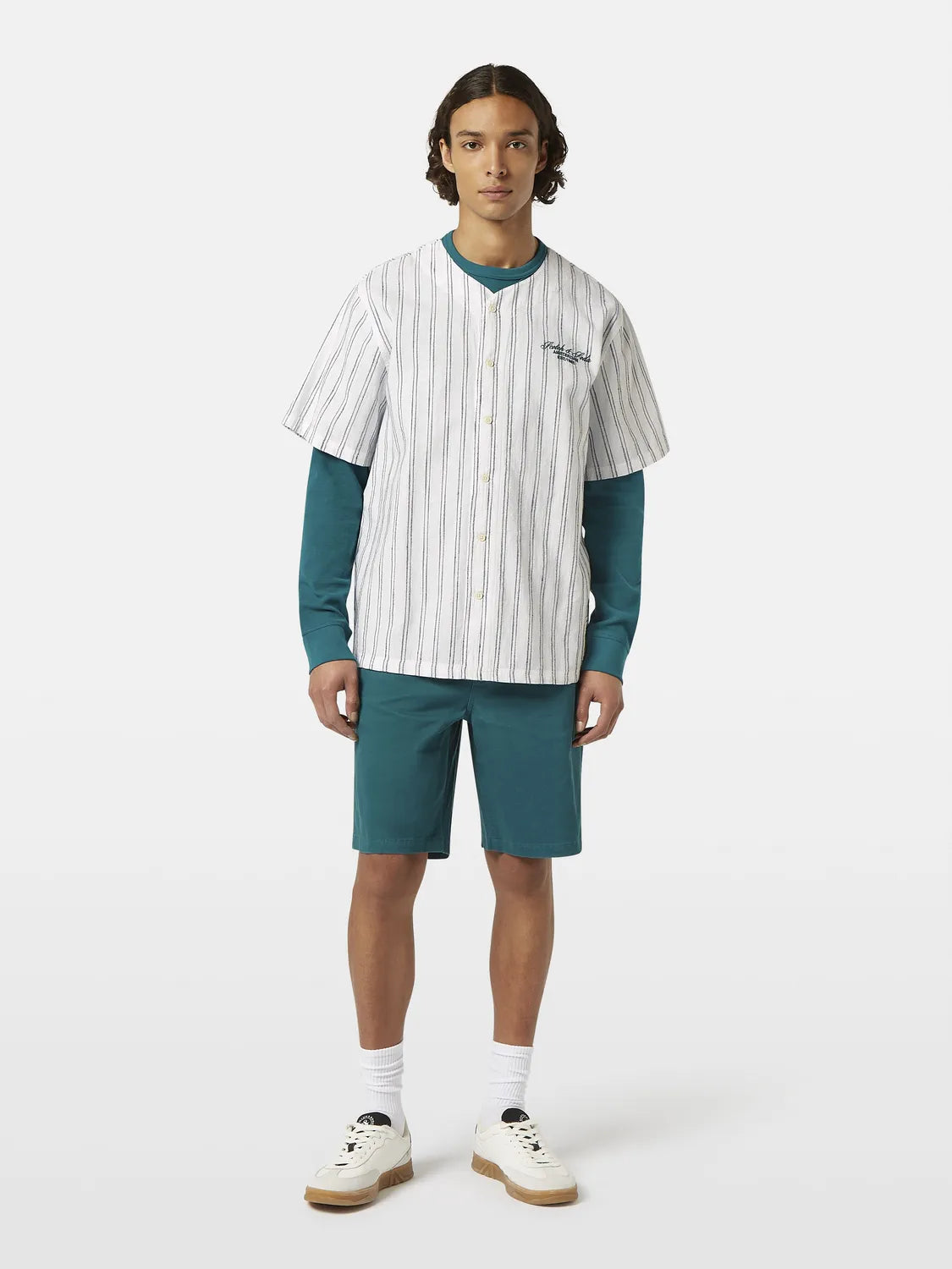 Relaxed-Fit Baseball Short Sleeve Shirt