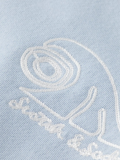 Relaxed-Fit Slub Embroidered Sweatshirt